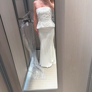 Nadine Merabi Carolina White Maxi Skirt